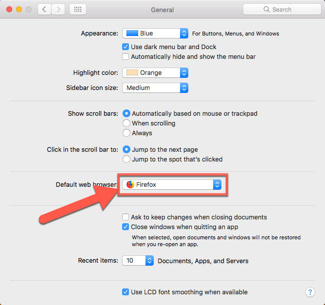 Change App Defaults Mac